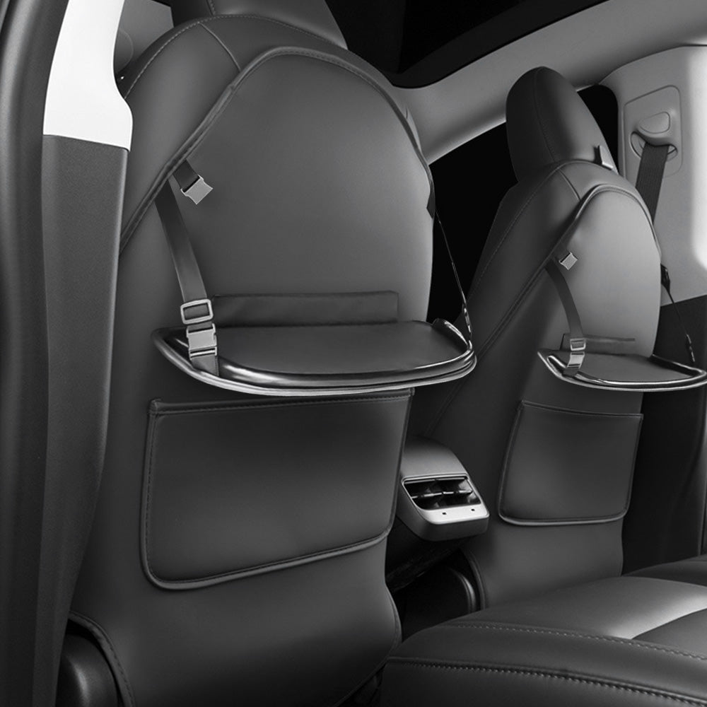 Back Seat Kick Protector with Foldable Tray Table for Tesla Model Y/ Y Juniper & Model 3 /3 Highland