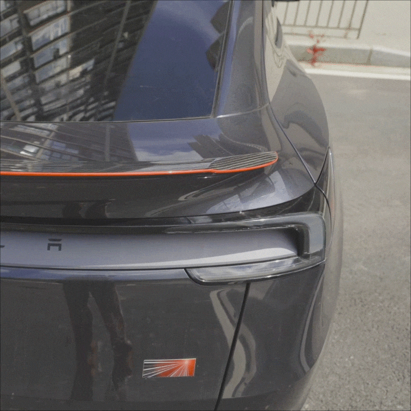 Model Y Juniper Real Carbon Fiber Rear Spoiler Wing & Side Mirror Covers & T-E-S-L-A Lettering Tailgate Emblem Decal