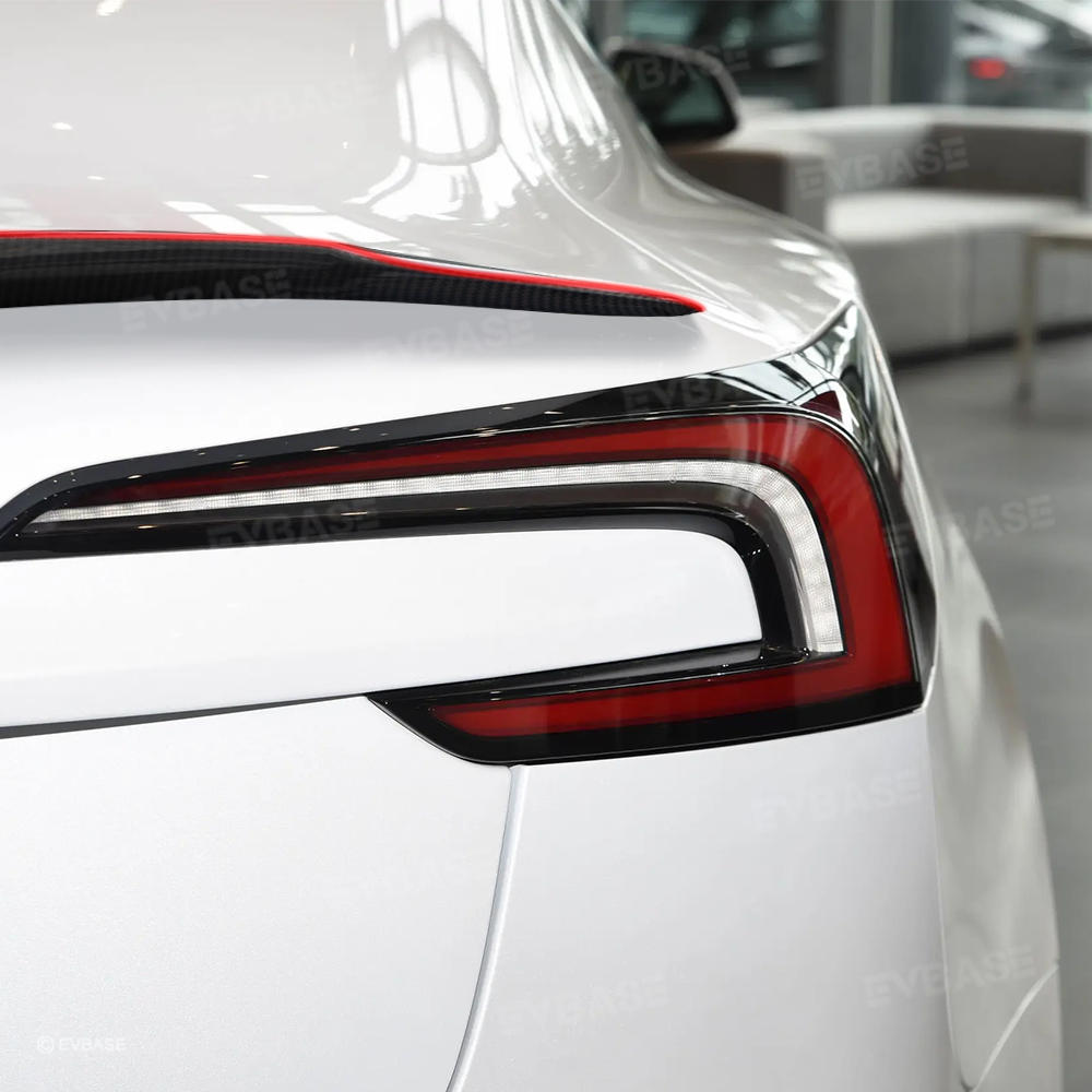 Carbon Fiber Rear Wing Spoiler for Model 3 Highland/ Y Juniper with Performance Style Redline Rear Trunk Spoiler