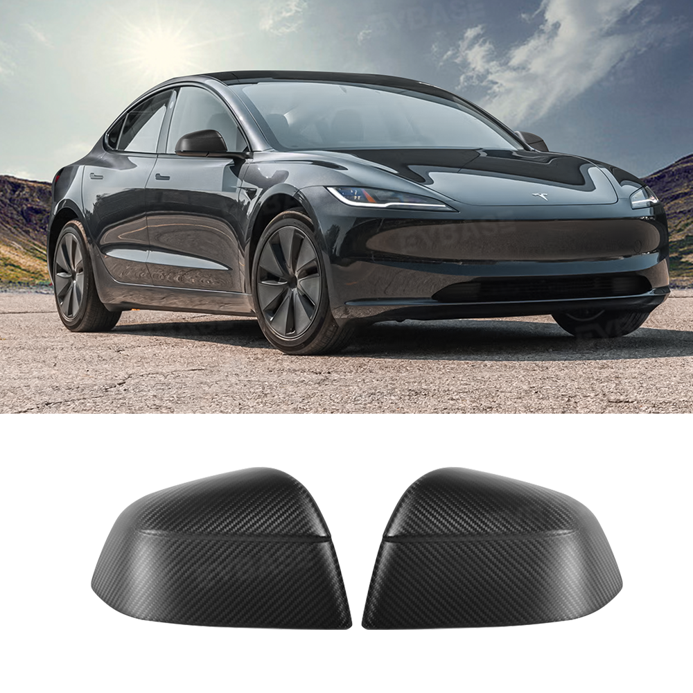 Model Y/Y Juniper & Model 3 /3 Highland Side Mirror Covers Real Carbon Fiber Side View Mirror Overlays Exterior Mods
