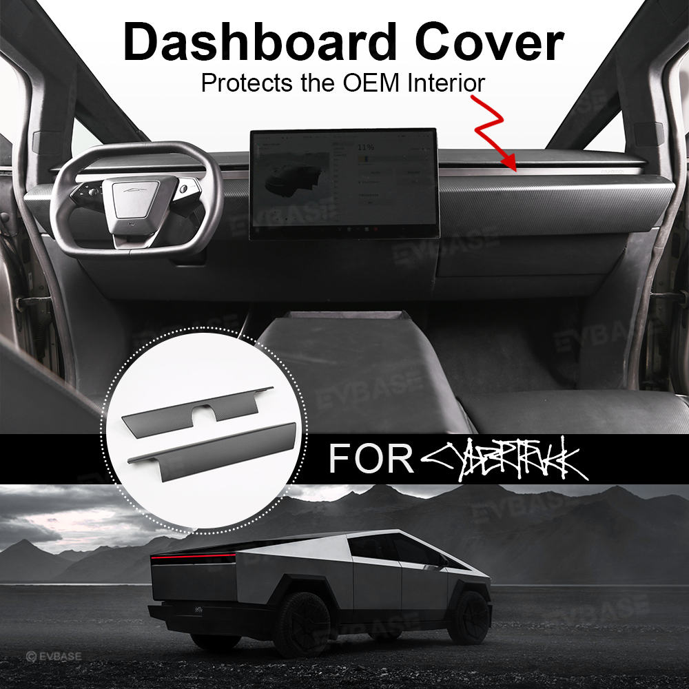 Cybertruck Dashboard Cover ABS Dashboard Panel Overlay Protection Trim