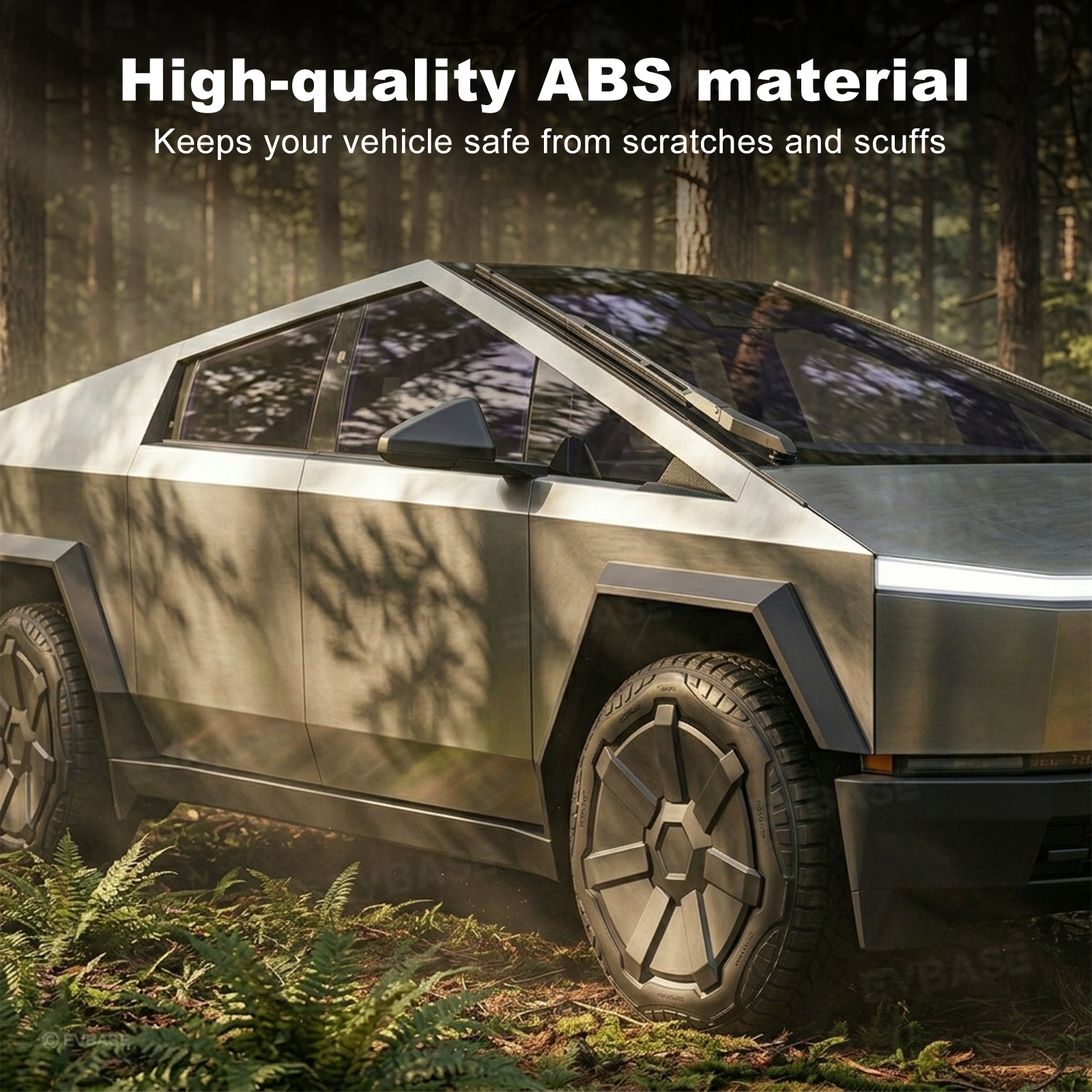 Cybertruck Exterior Front Corner Window Overlay ABS Carbon Fiber Sporty Style A-Pillar Cover