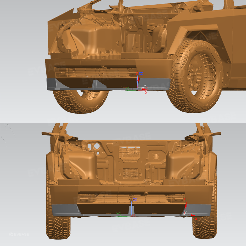 Cybertruck Front Bumper Lip Splitter ABS Front Lip for Tesla