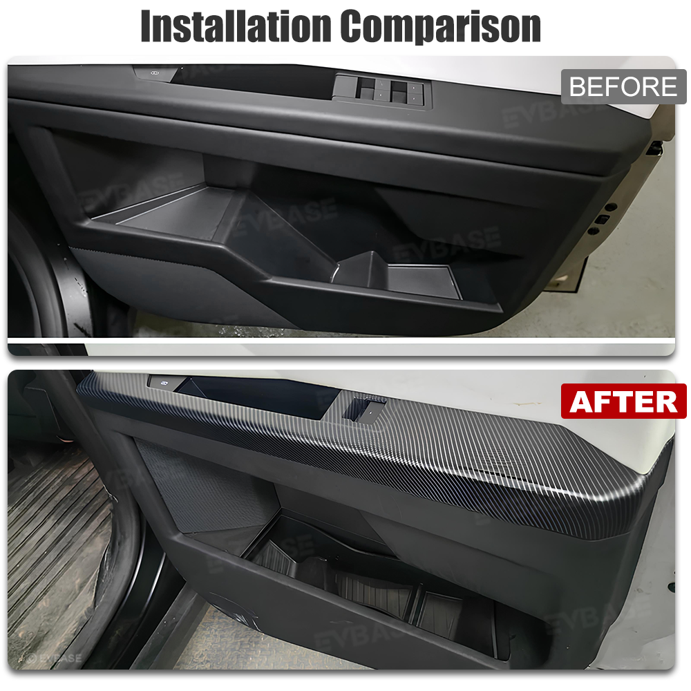 Cybertruck Front & Rear Lower Door Panel Armrest Cover ABS Overlay