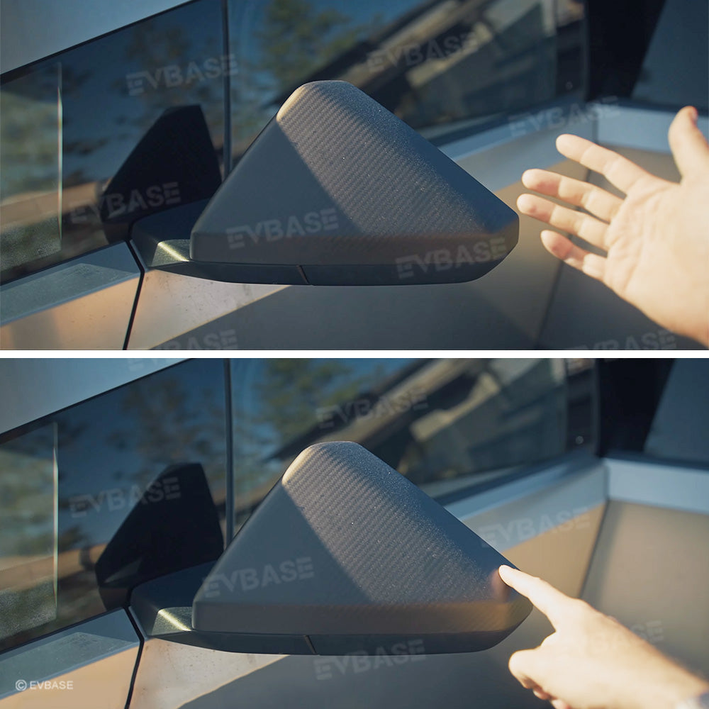 Tesla Cybertruck Side Mirror Covers Real Carbon Fiber Rearview Mirror Caps Trim Protective Cover