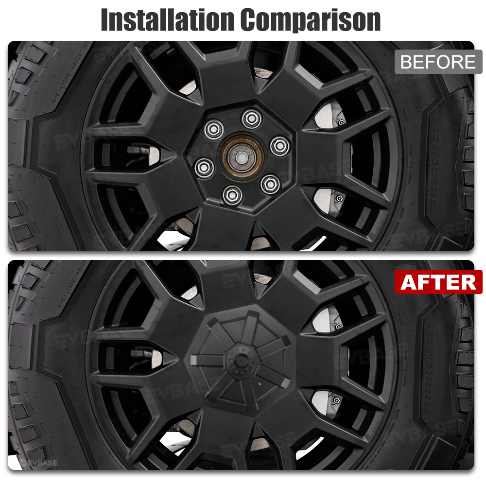 Cybertruck Wheel Center Caps Heptagon Center Hub Covers for Tesla