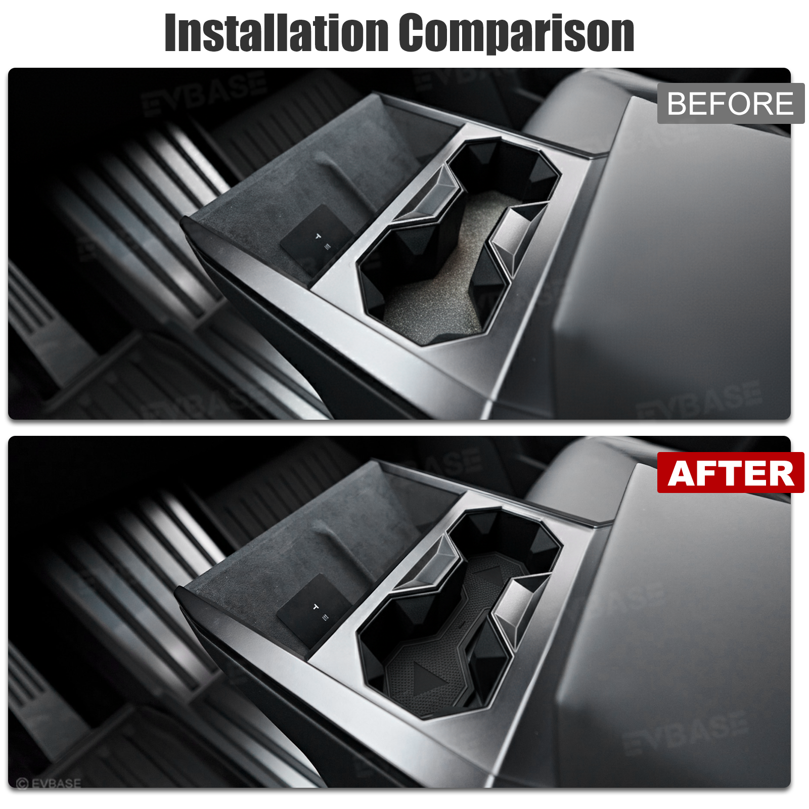 Cybertruck Cup Holder Liner Non-Slip Silicone Cup Coaster