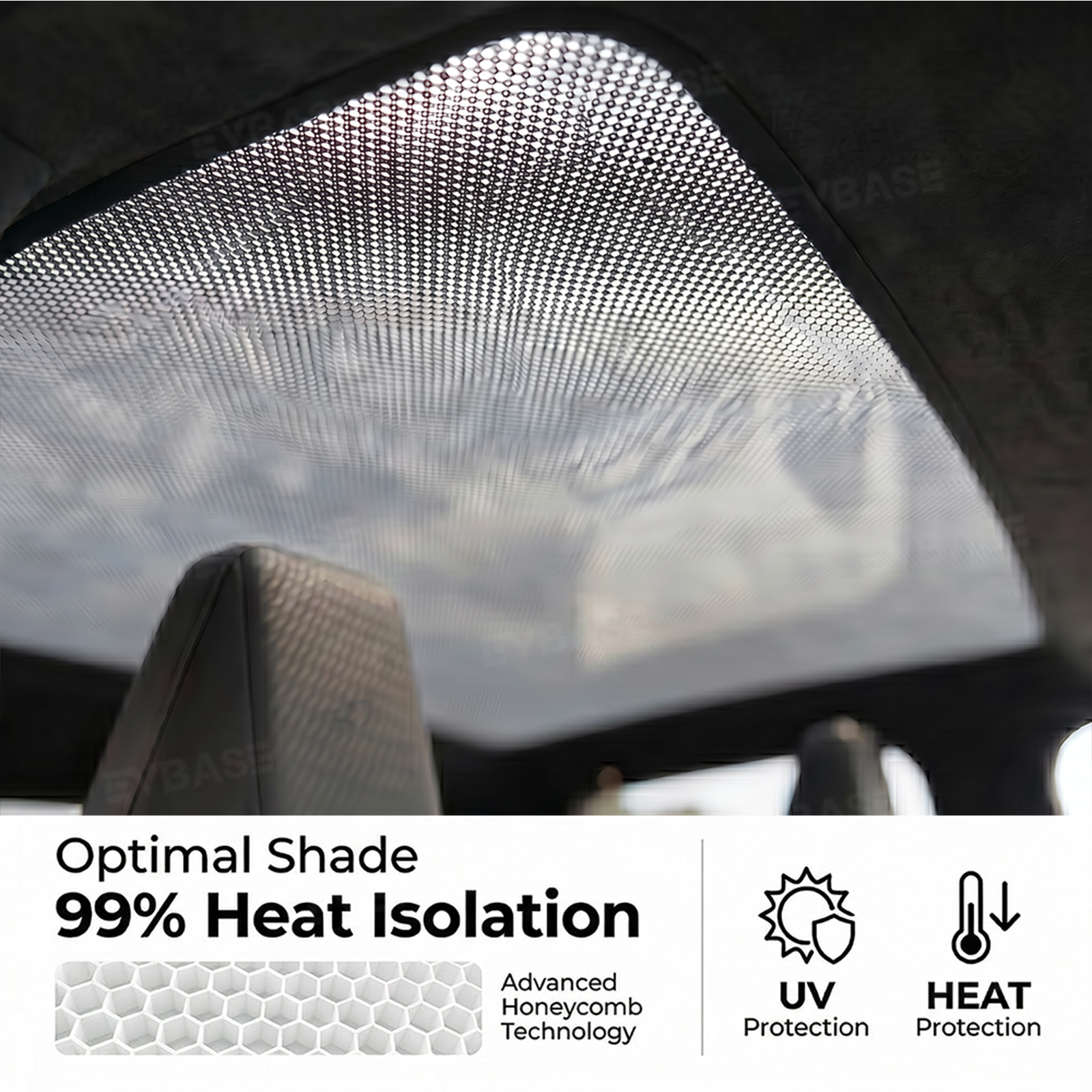 Cybertruck Glass Roof Sunshade OEM-Style Roof Shade Heat Insulation UV Protection Skylight Shade