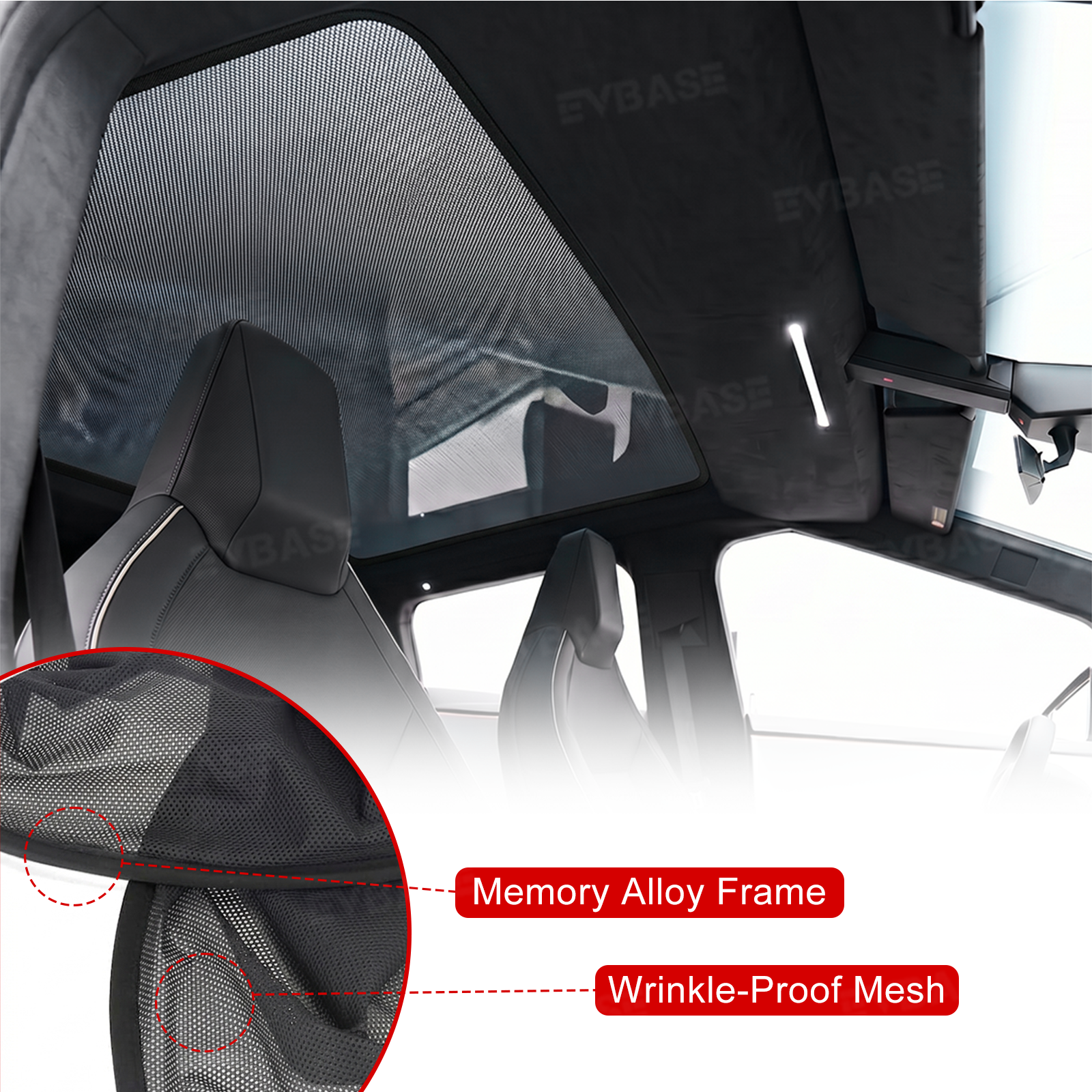 Cybertruck Glass Roof Sunshade OEM-Style Roof Shade Heat Insulation UV Protection Skylight Shade