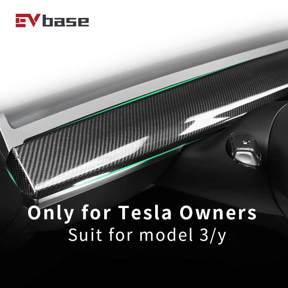 Model Y 3 Carbon Fiber Interior Accessories Dashboard Front Door Cover Trim for Tesla