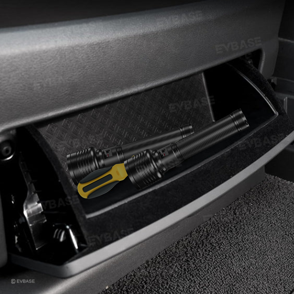 EVBASE Front Under Seat Storage Bin Black Under Seat Organizer Liner Fits Rivian R1T&R1S (2 Pieces)