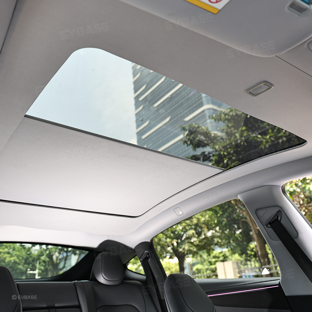 EVBASE Tesla Model Y Electric Automatic Shades Glass Roof Powered Sunshade Retractable Sunshade Model Y Accessories