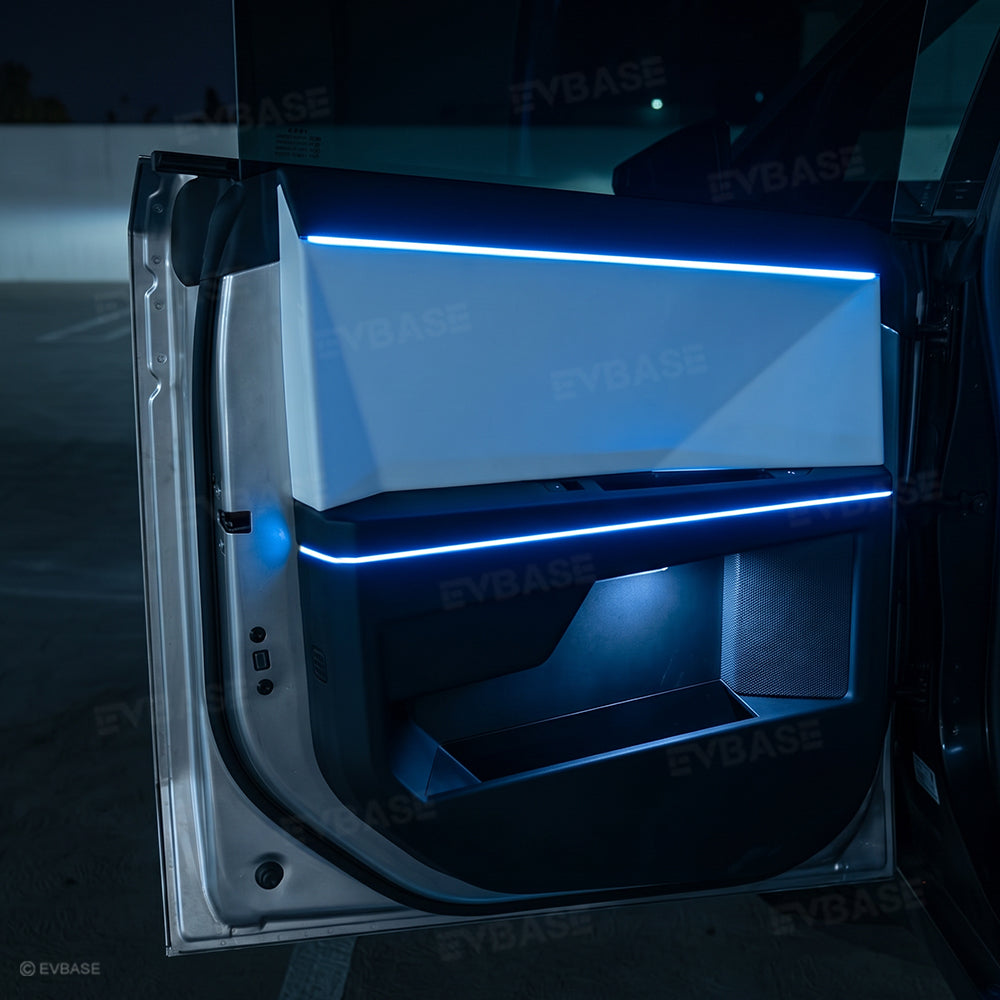 Cybertruck Interior Ambient Lighting Kit RGB Streamer Lights LED Interior Light Strips Multi-Zone Lighting Upgrade System with Factory Screen Control