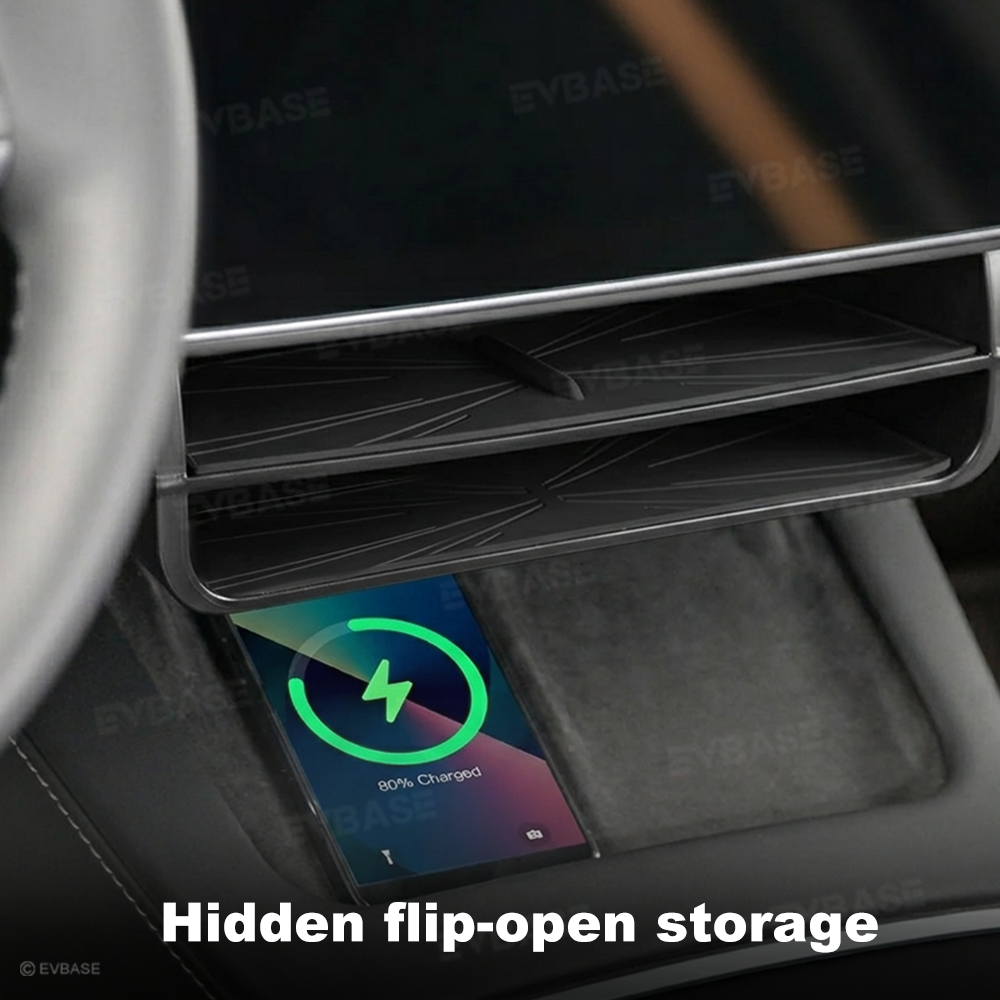 Model Y Juniper/ 3 Highland Under Screen Storage Organizer Dual-Layer Tray with Smart LED Light