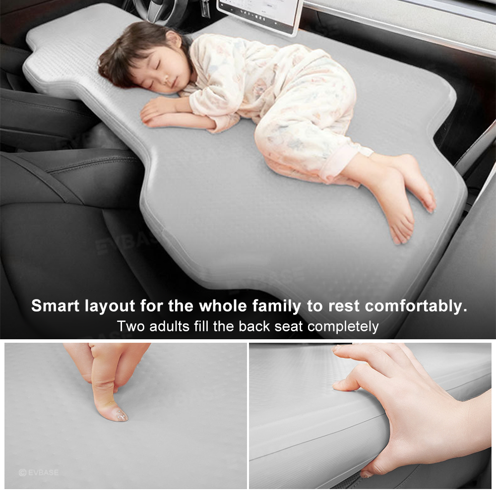 Front Seat Air Mattress Kids Inflatable Camping Bed with Air Pump for Model Y/ Y Juniper & Model 3/ 3 Highland