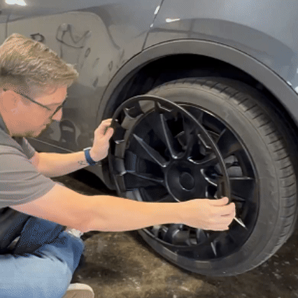Model Y Wheel Rim Protector 20 Inch Induction Wheels All-in-one Mecha Style ABS Rimcase for Tesla