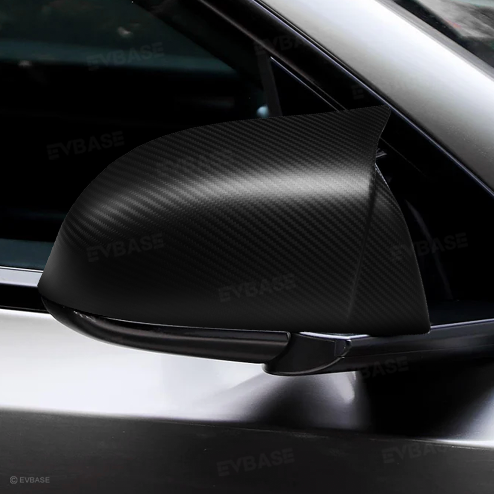 GT Style Side View Mirror Cap for Tesla Model S/X Real Carbon Fiber Rearview Mirror Cover Trim Protective Overlays (1 Pair)