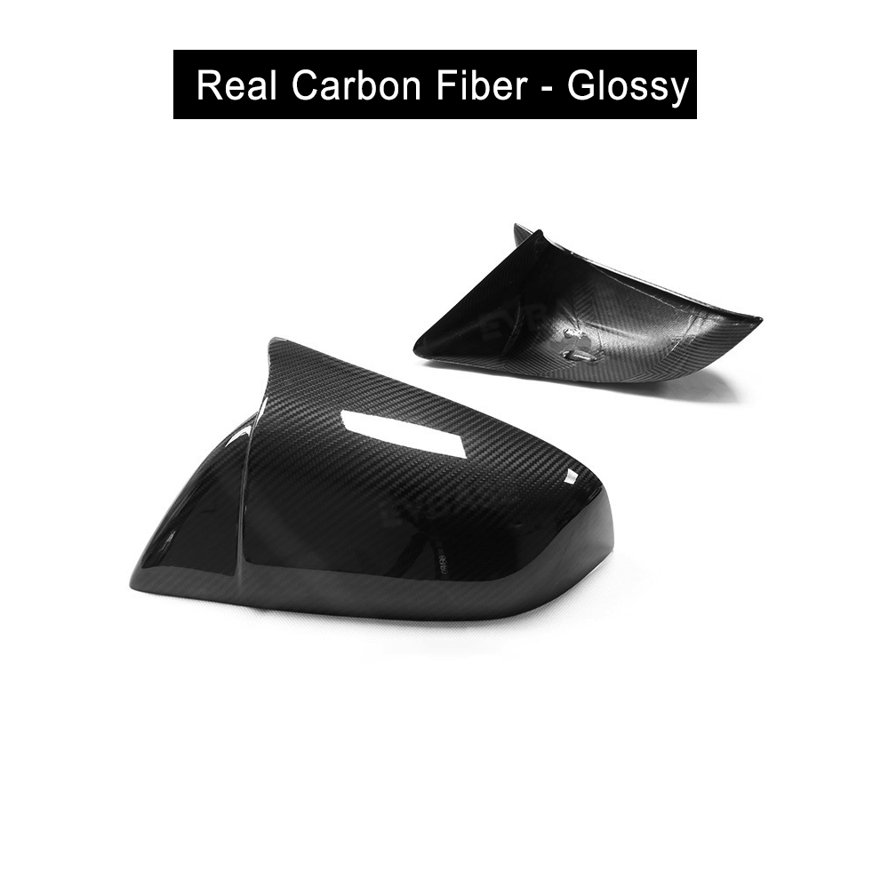 GT Style Side View Mirror Cap for Tesla Model S/X Real Carbon Fiber Rearview Mirror Cover Trim Protective Overlays (1 Pair)