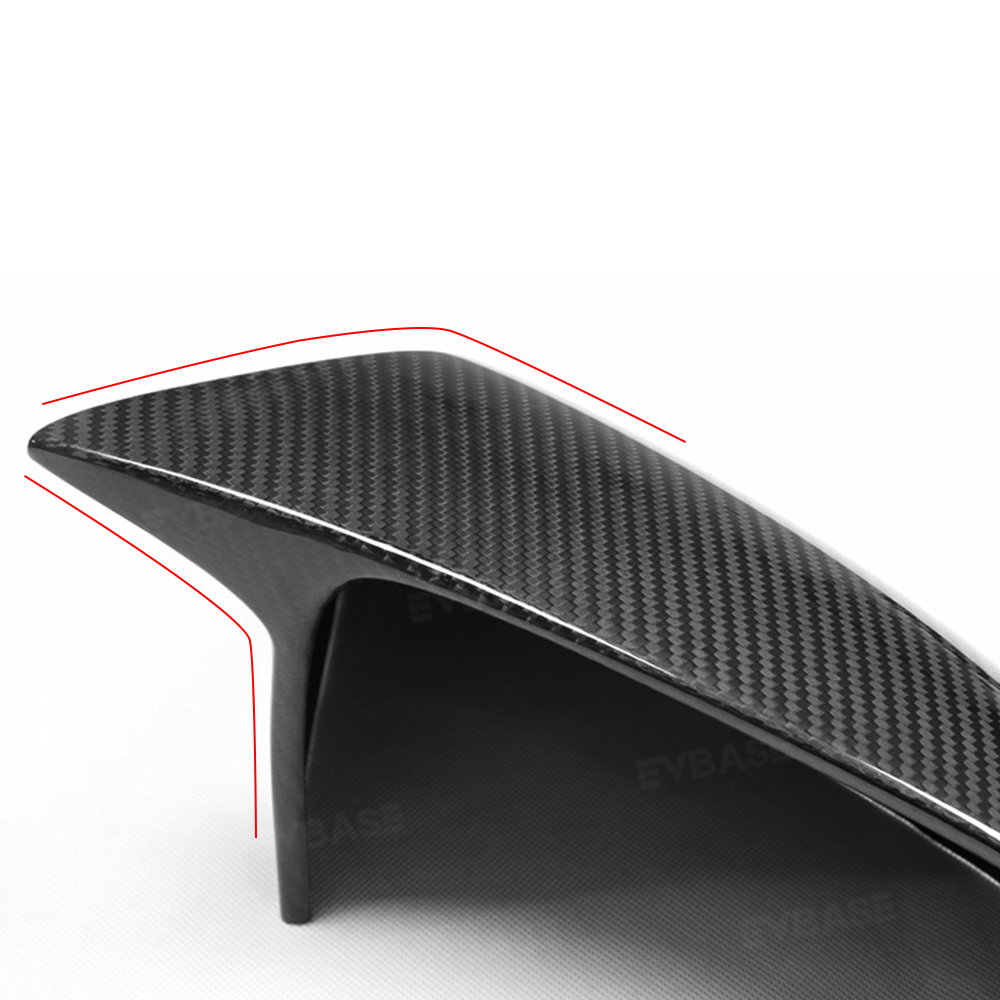 GT Style Side View Mirror Cap for Tesla Model S/X Real Carbon Fiber Rearview Mirror Cover Trim Protective Overlays (1 Pair)