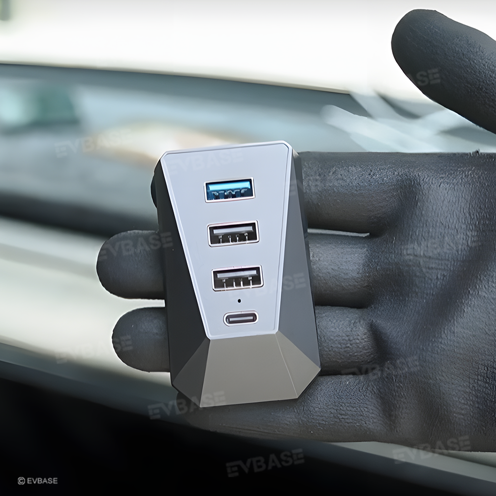 Glove Box USB Charging Hub Adapter for Model Y Juniper& 3 Highland With Multi-Function Extension USB Port