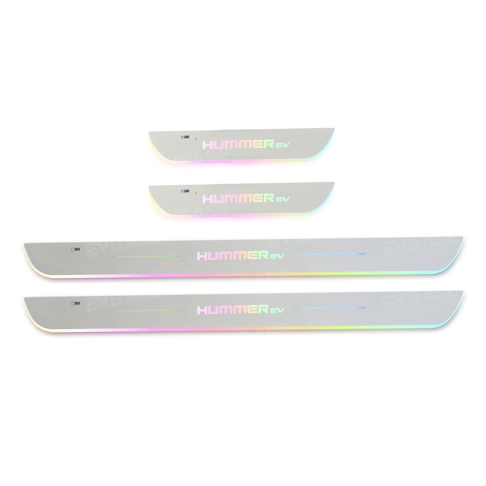 Illuminated Door Sill Plates RGB LED Door Sill Protectors Trim Covers for Hummer EV
