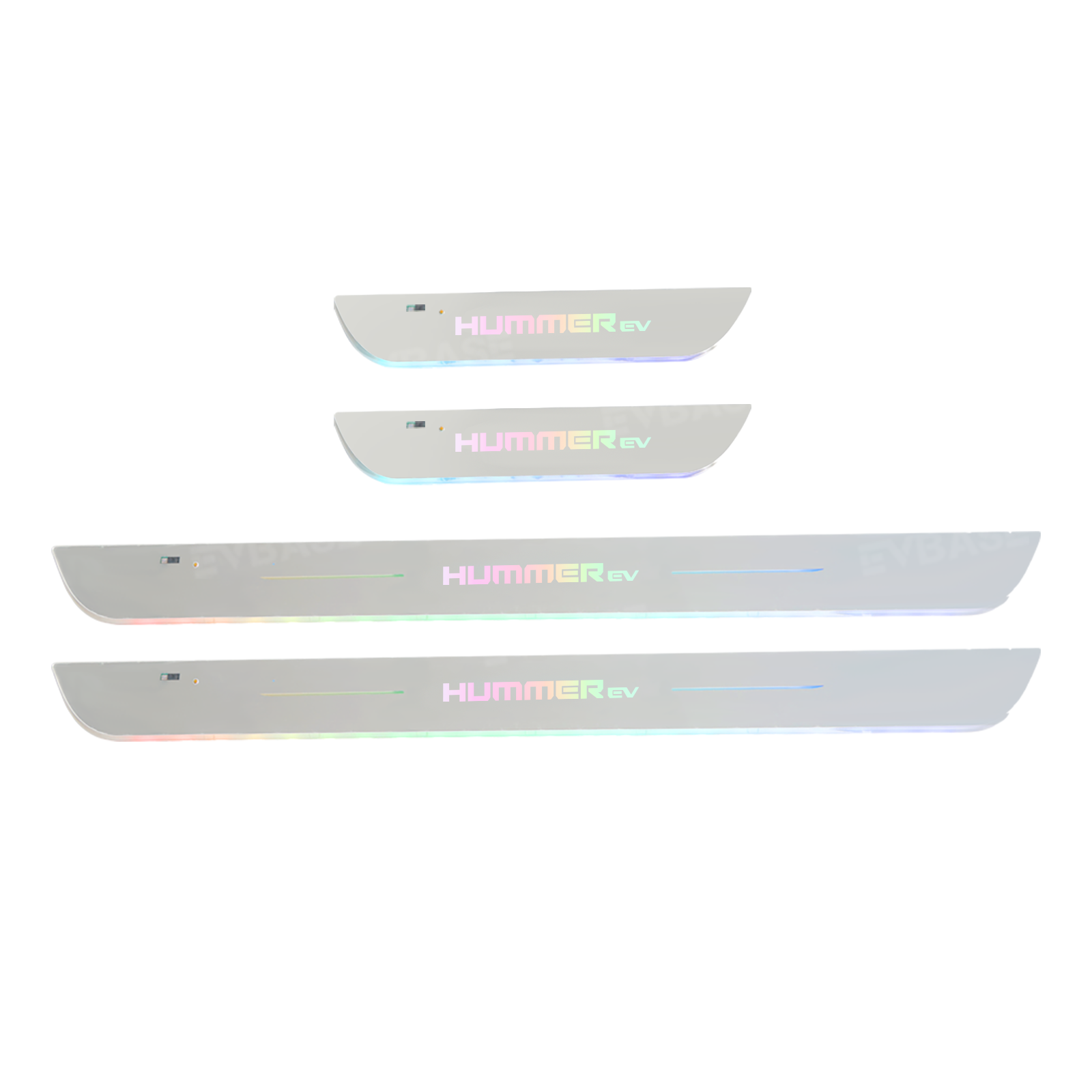 Illuminated Door Sill Plates RGB LED Door Sill Protectors Trim Covers for Hummer EV