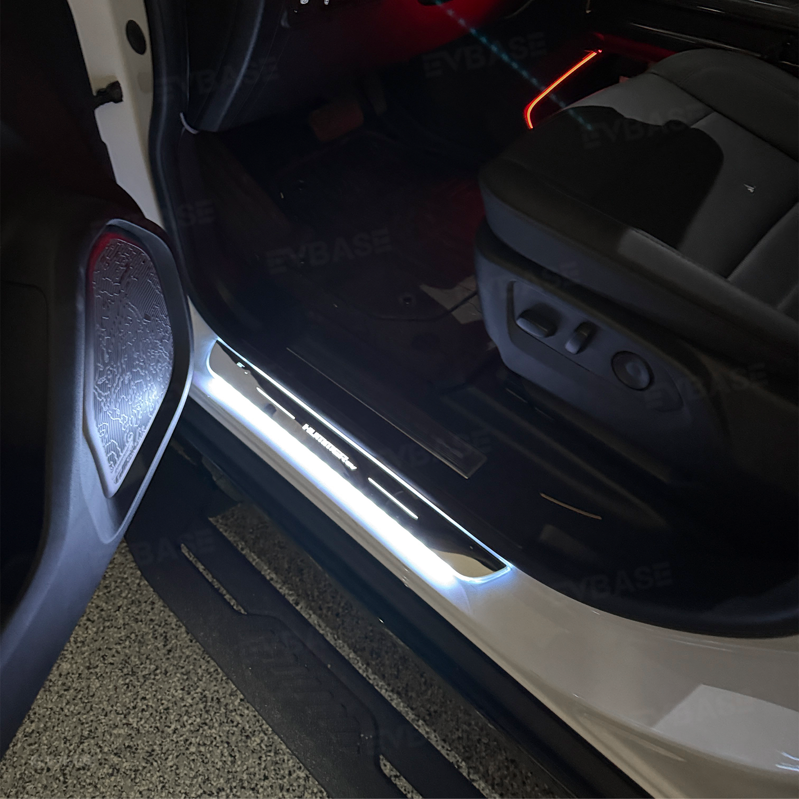 Illuminated Door Sill Plates RGB LED Door Sill Protectors Trim Covers for Hummer EV