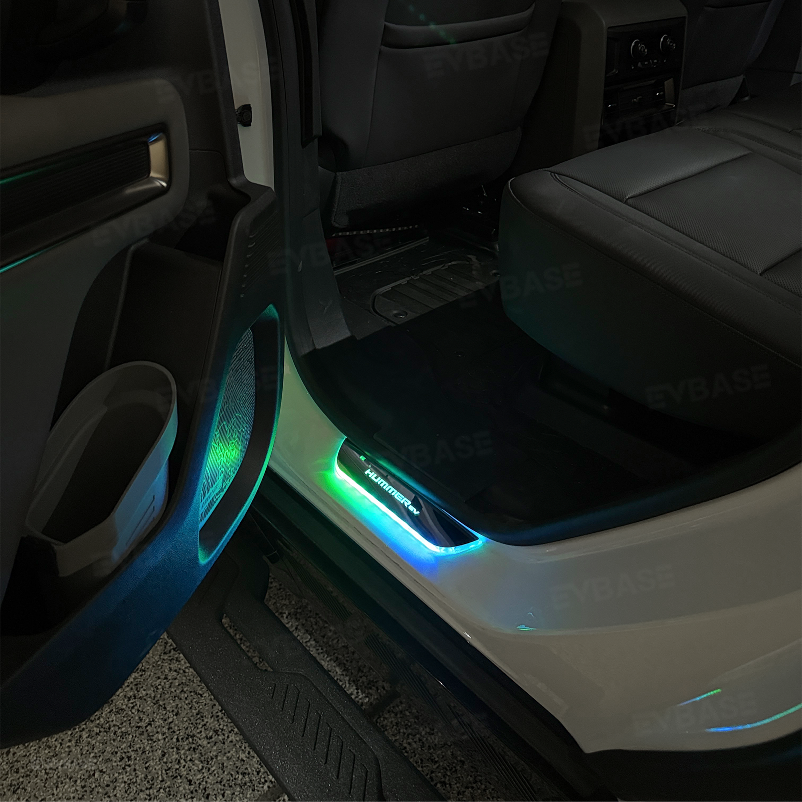 Illuminated Door Sill Plates RGB LED Door Sill Protectors Trim Covers for Hummer EV