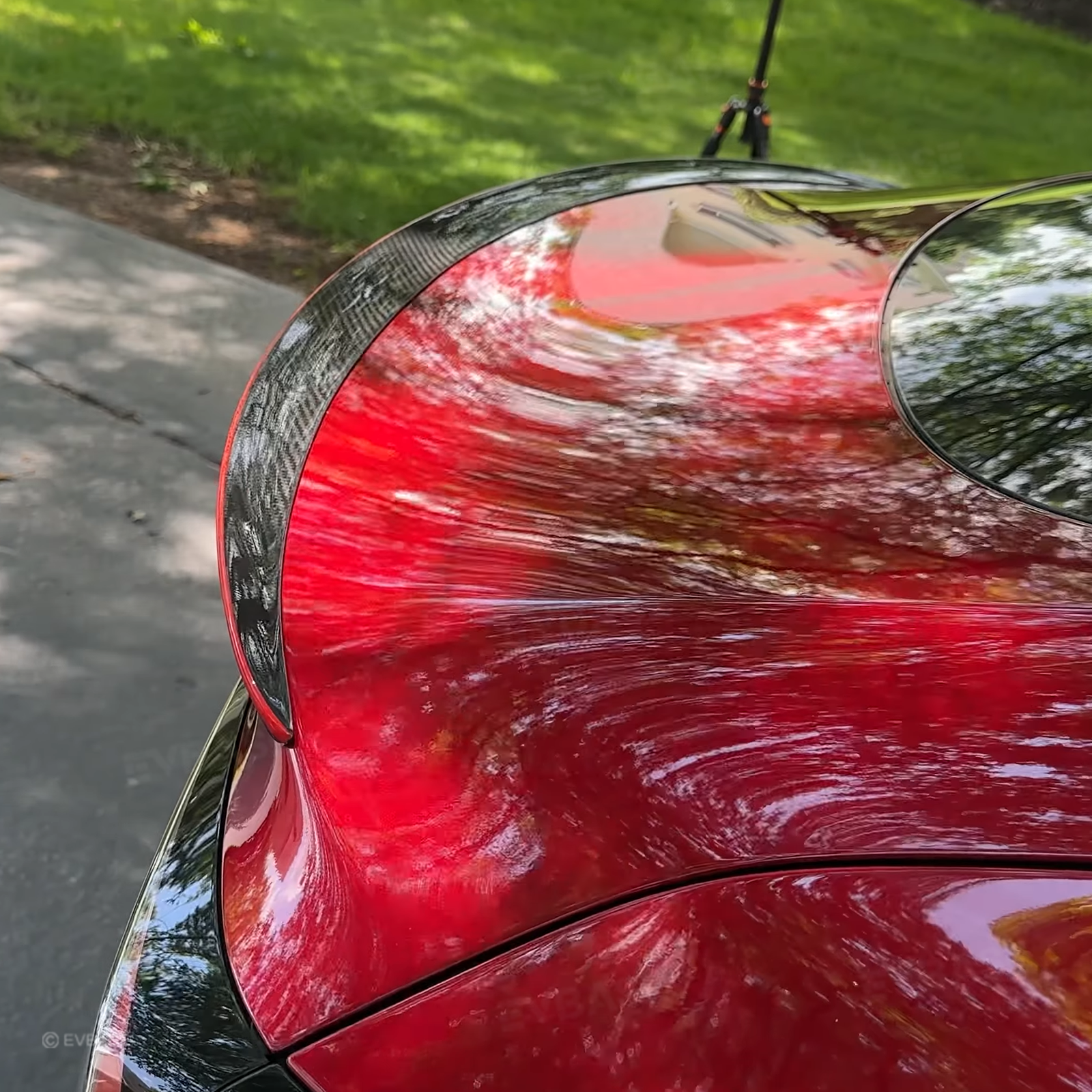 Model 3 Highland Spoiler Wing Redline Real Carbon Fiber Trunk Lid Rear Lip Spoiler for Tesla