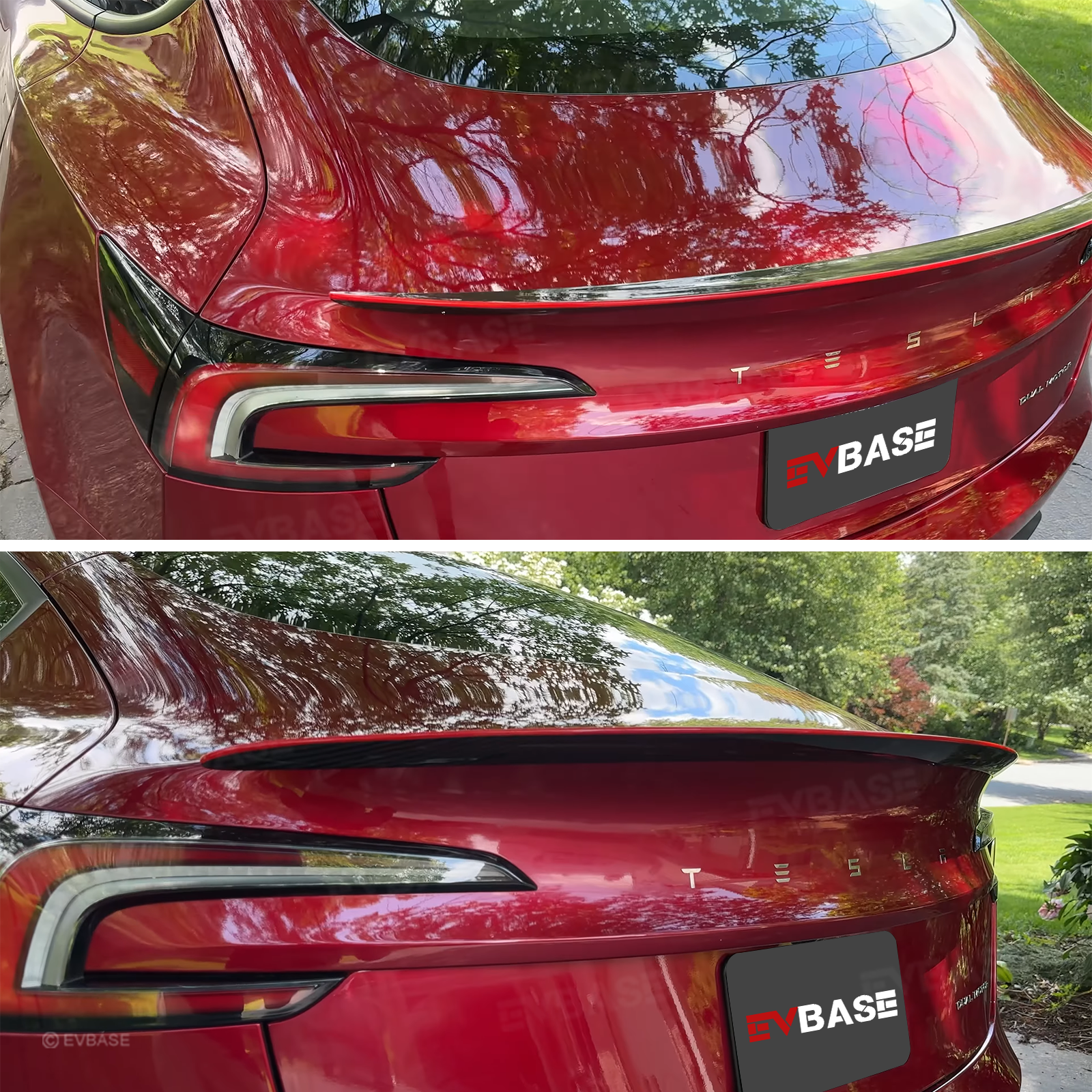 Model 3 Highland Spoiler Wing Redline Real Carbon Fiber Trunk Lid Rear Lip Spoiler for Tesla