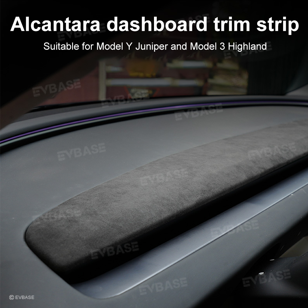 Model 3 Highland / Y Juniper Real Alcantara Dashboard Cover OEM Style Dash Protective Overlay