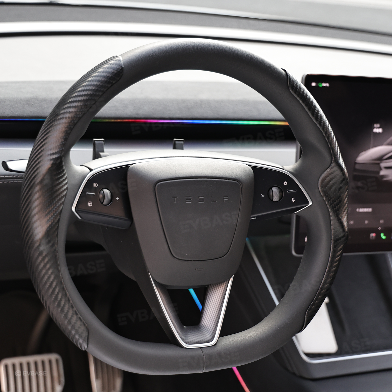 Model 3 Highland/ Y Juniper Steering Wheel Cover Anti-Slip Steering Wheel Overlay Trim