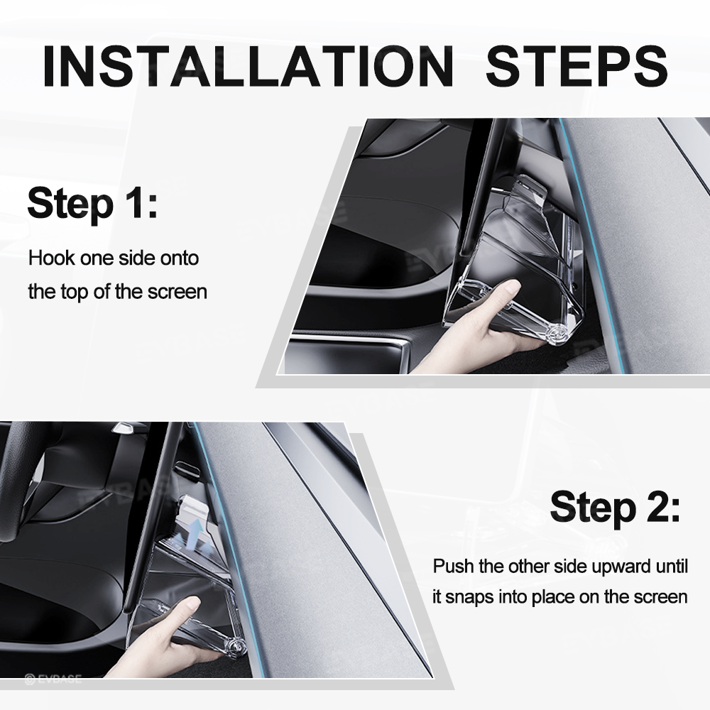 Model 3 Highland & Y Juniper Under Screen Storage Box Behind Screen Holder Center Console Organizer Tray Hidden Shelf Tray