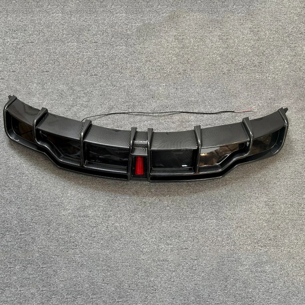 Model 3 Rear Diffuser Performance Bumper Lip ABS Splitter Body Kit with LED Brake Light