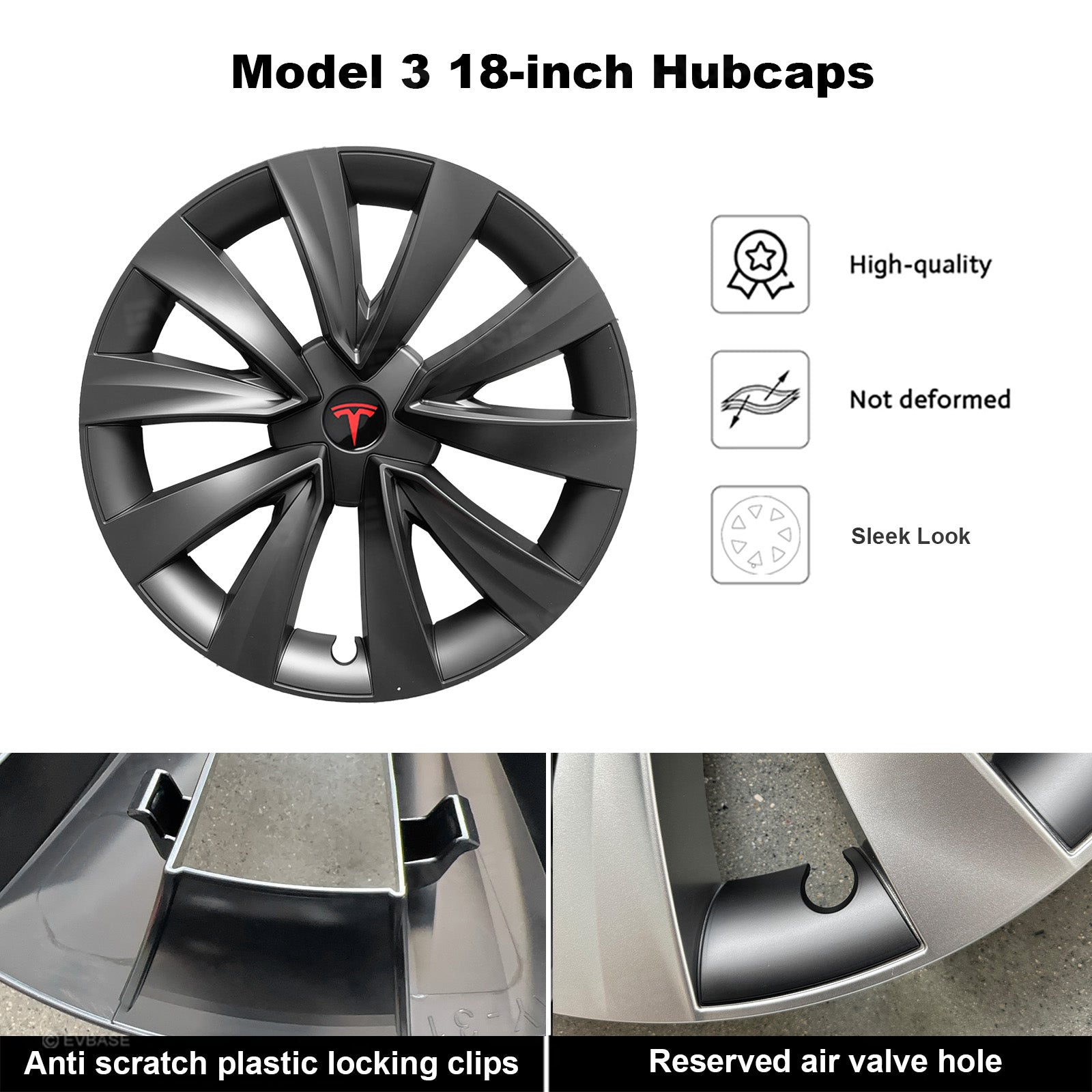 Model 3 Wheel Covers 18inch Wheel Caps Inspired by Model Y Juniper Helix Wheels for Tesla