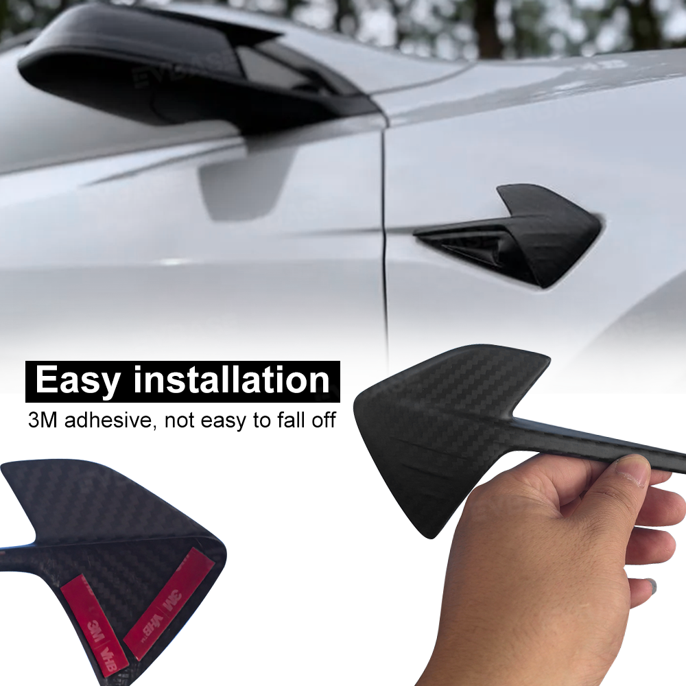 Model 3/Y Real Carbon Fiber Side Camera Turn Signal Protection Cover HW4.0 Inspired by the Elegance of the Manta Ray