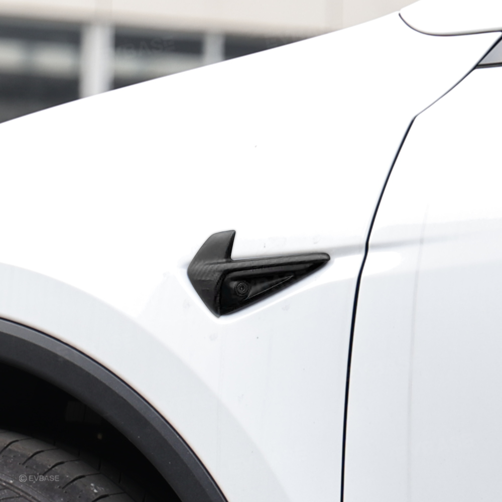 Model 3/Y Real Carbon Fiber Side Camera Turn Signal Protection Cover HW4.0 Inspired by the Elegance of the Manta Ray