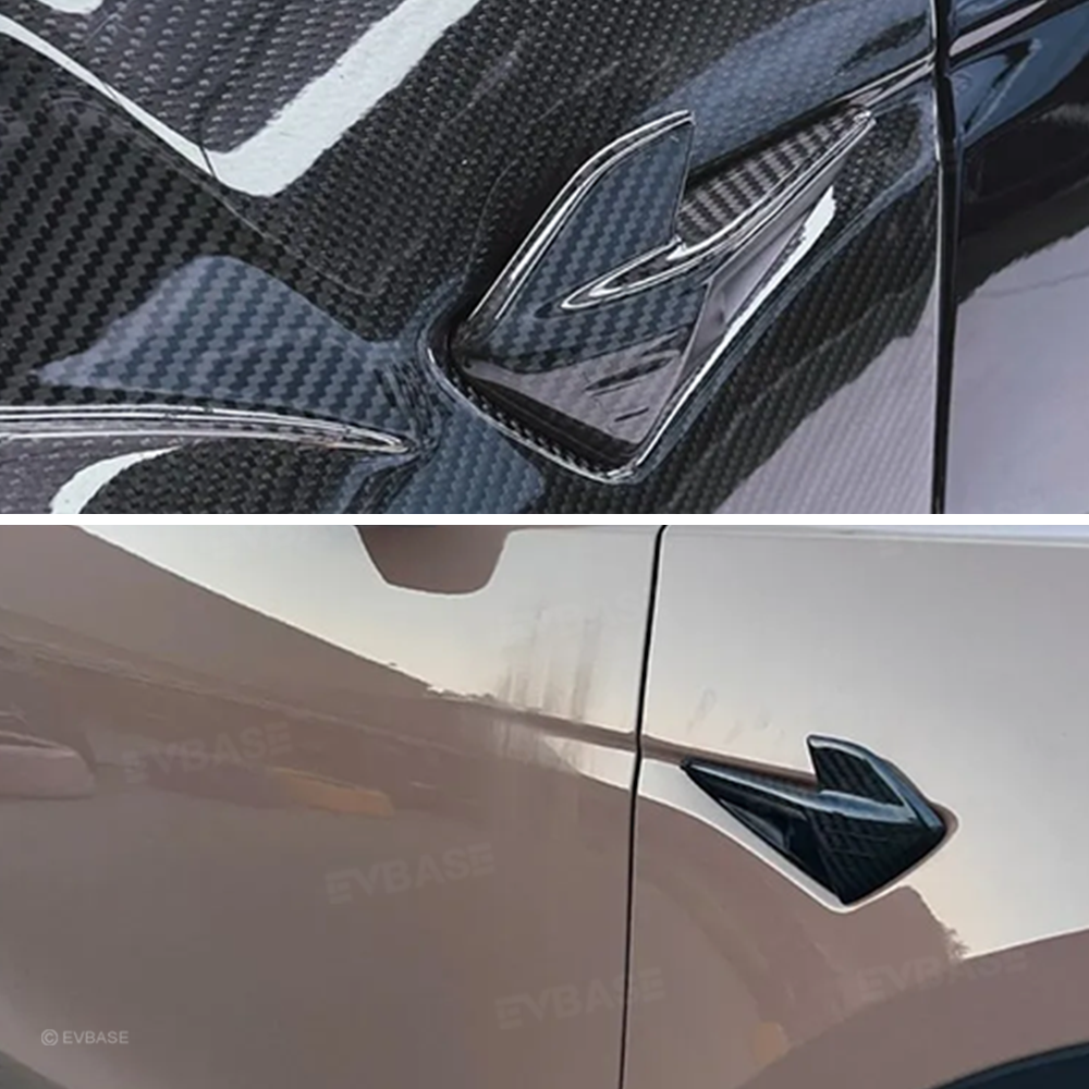Model 3/Y Real Carbon Fiber Side Camera Turn Signal Protection Cover HW4.0 Inspired by the Elegance of the Manta Ray
