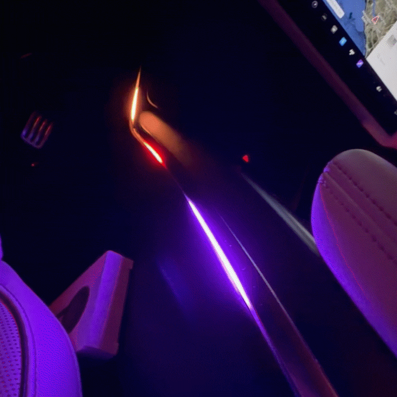 Model X RGB Ambient Lighting Interior Streamer Light Kit LED Neon Light Strip