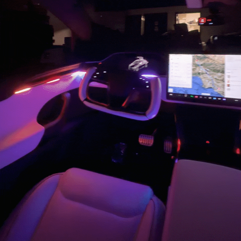 Model X RGB Ambient Lighting Interior Streamer Light Kit LED Neon Light Strip