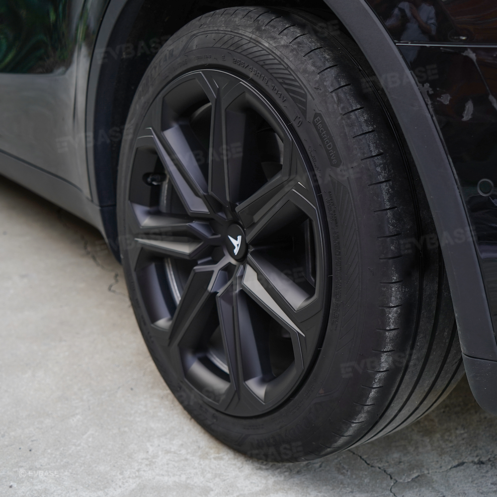 Model Y 19 Inch Wheel Covers Full Wrapped ABS Tesla Hub Caps Matte Black 4PCS