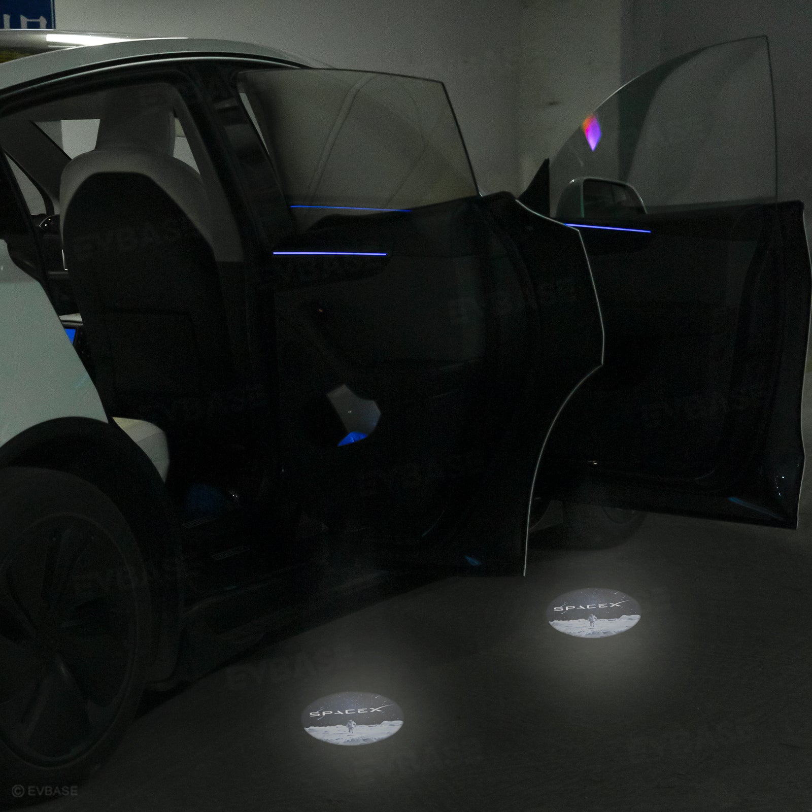 Model Y/3 Door Light Projector with Space Martian Style Puddle Lights for Tesla