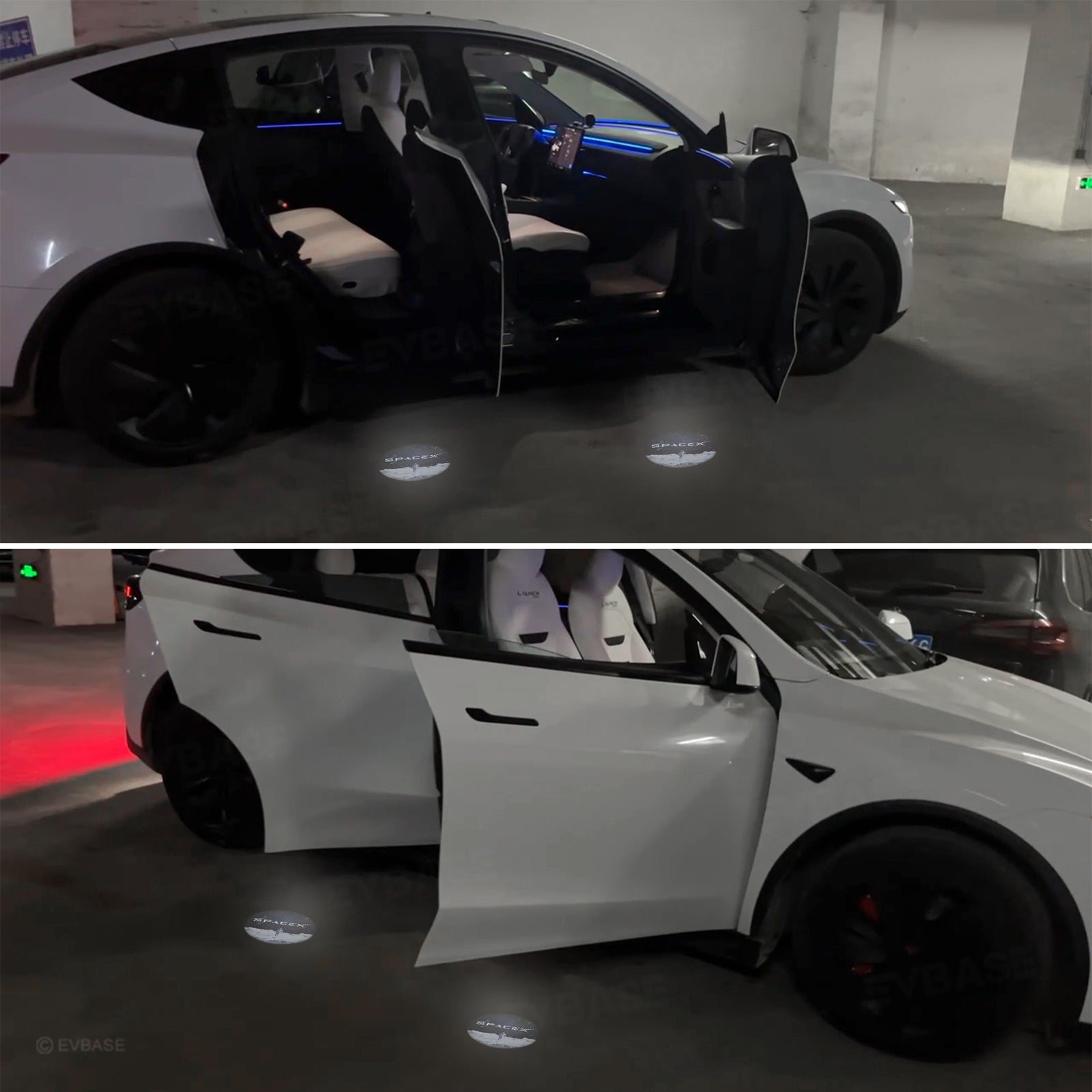 Model Y/3 Door Light Projector with Space Martian Style Puddle Lights for Tesla