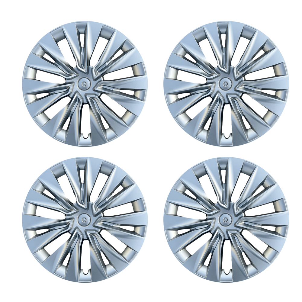 Model Y Hubcaps Turbine Style Full Wrapped Wheel Coves for 19" Factory Tesla Wheel 4PCS