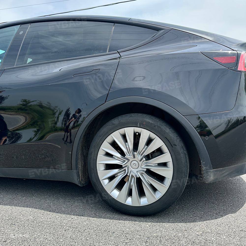 Model Y Hubcaps Turbine Style Full Wrapped Wheel Coves for 19" Factory Tesla Wheel 4PCS