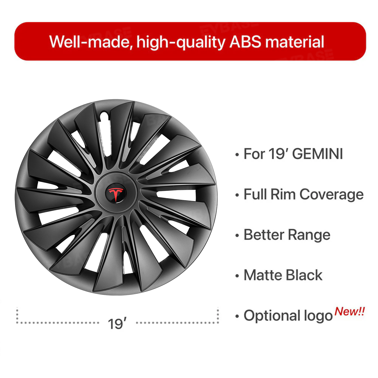 Model Y Hubcaps Wheel Caps Rim Protector Fit for Gemini 19" Hub Caps for Tesla