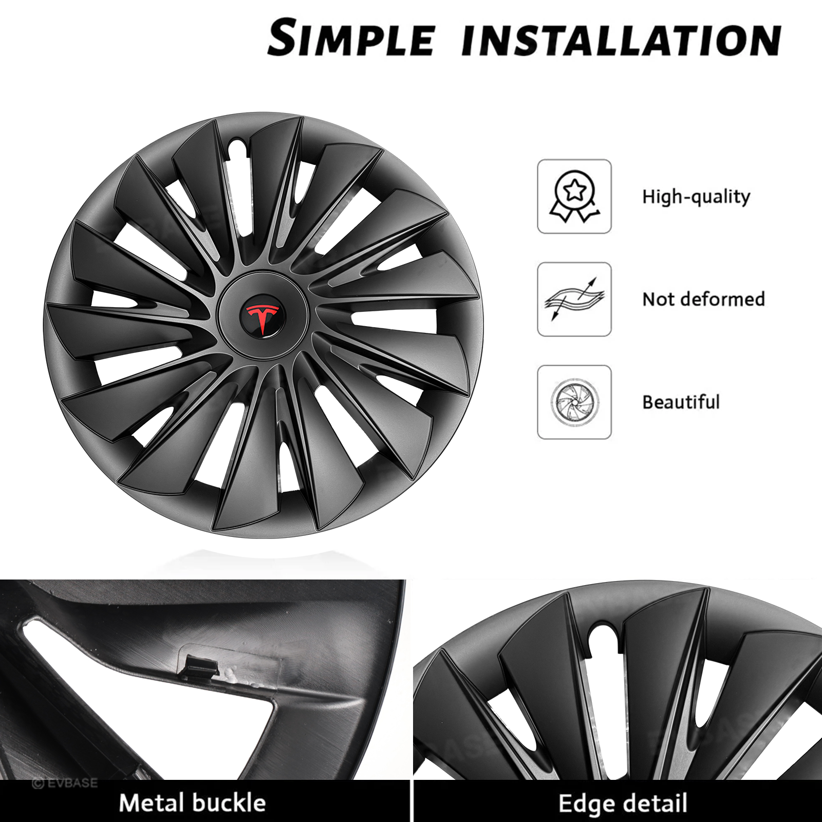 Model Y Hubcaps Wheel Caps Rim Protector Fit for Gemini 19" Hub Caps for Tesla