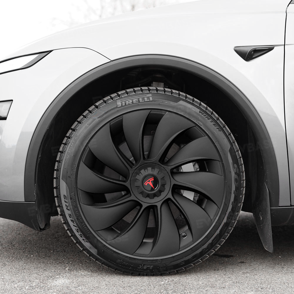 Model Y Juniper 19 inch Wheel Covers Überturbine Style Matte Hubcaps for Tesla Crossflow Wheels