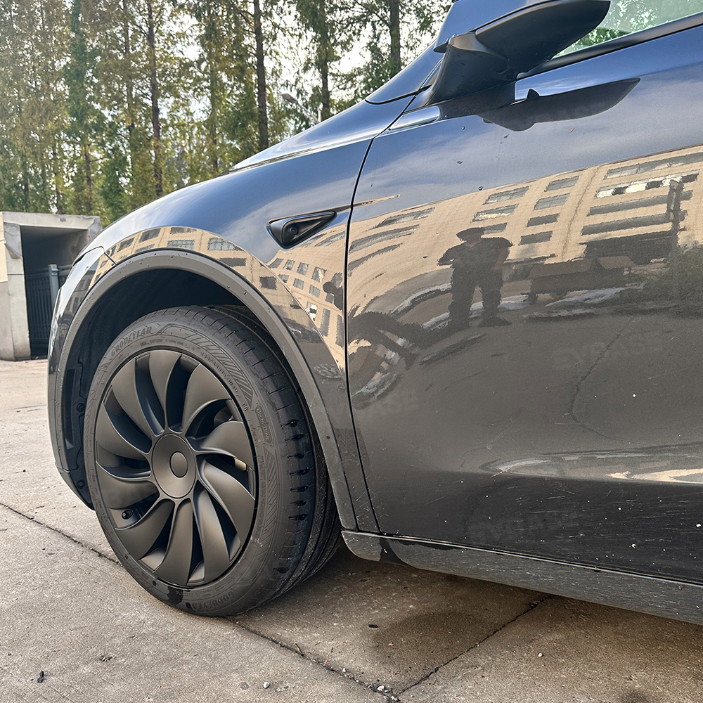 Model Y Juniper 19 inch Wheel Covers Überturbine Style Matte Hubcaps for Tesla Crossflow Wheels
