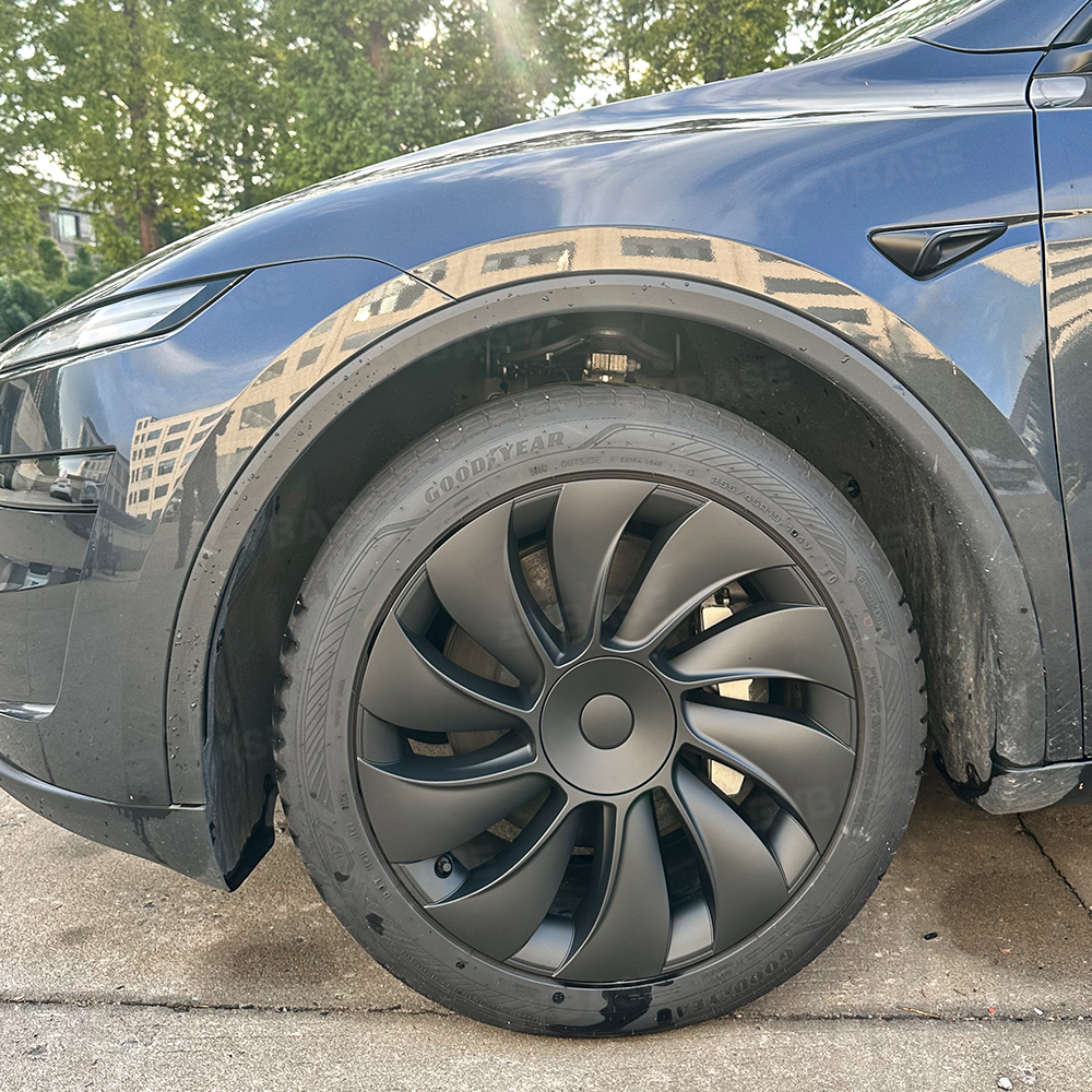 Model Y Juniper 19 inch Wheel Covers Überturbine Style Matte Hubcaps for Tesla Crossflow Wheels